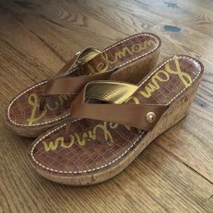 EUC Sam Edelman Leather Wedge Sandal